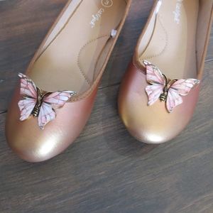 Rose Gold - Gold Ombre Butterfly Kid Flats